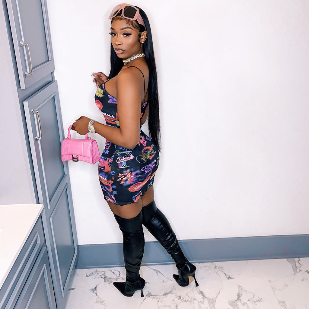 🔥Hot Girl Summer Sling Mini Dress 🔥 Sexy Club Outfit • Mini & Sexy • Life-of-the-Party Wear