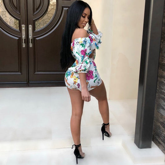 Iβm HER Printed Sexy Pile-Sleeve Two-Piece Set