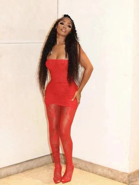 π Joskaa Holiday Valentineβs Lace Baddie Set β 3 Piece Sexy Outfit for Women w/ Gloves