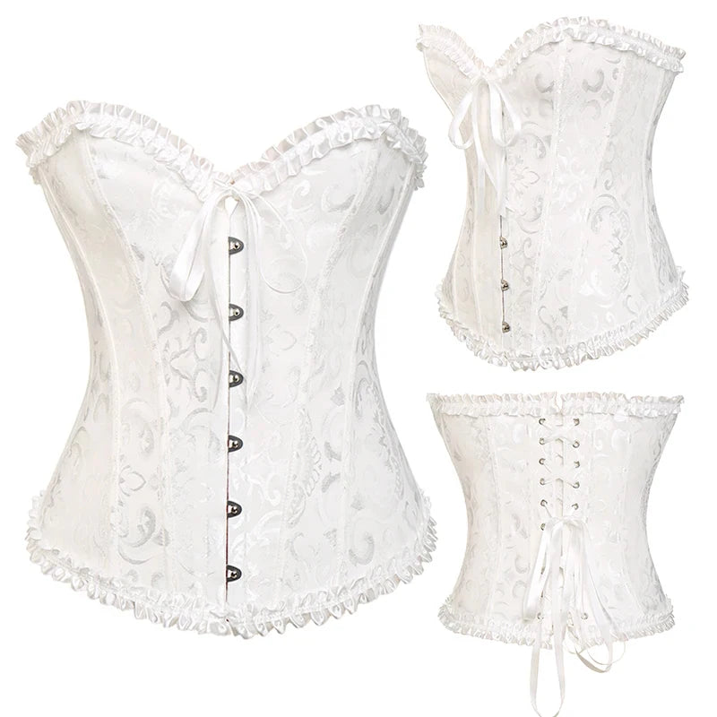 Women's Waist-Cinching Shapewear with Corset-Style Lacing - Party Clubwear for Slimming Silhouette Plus Size Corset