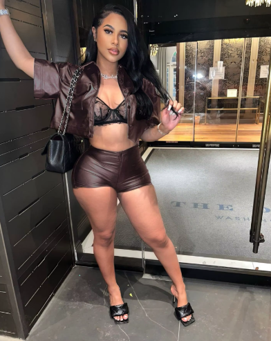 Street Chic Leather Set β Turn-Down Collar Top & Slim Shorts