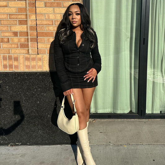 Sexy Party Two-Piece β Figure-Flattering Top & Skirt