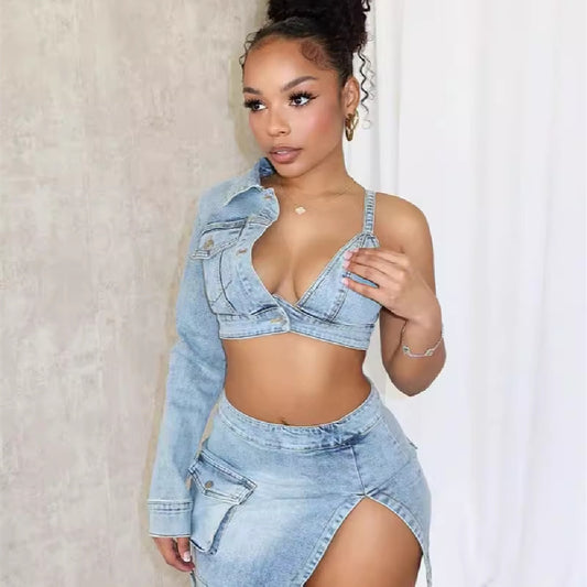 Zodiac Personality β Ladies Denim Stretch Suit β