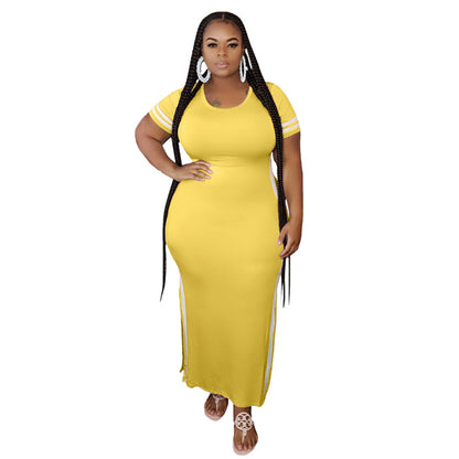 Simple But Sexy Curve Revealing Comfort Tick & Sexy Plus Size Dress