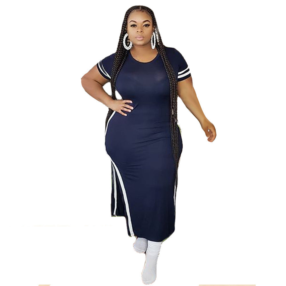 Simple But Sexy Curve Revealing Comfort Tick & Sexy Plus Size Dress