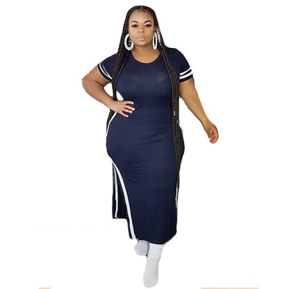 Simple But Sexy Curve Revealing Comfort Tick & Sexy Plus Size Dress