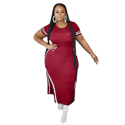 Simple But Sexy Curve Revealing Comfort Tick & Sexy Plus Size Dress