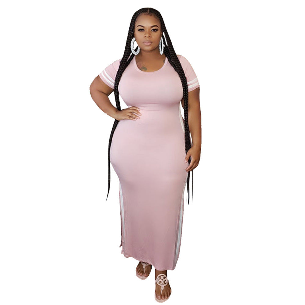 Simple But Sexy Curve Revealing Comfort Tick & Sexy Plus Size Dress