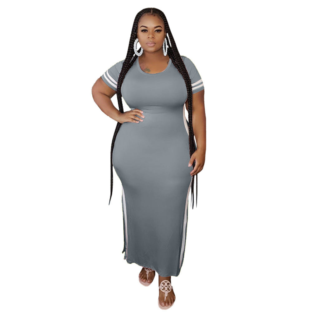 Simple But Sexy Curve Revealing Comfort Tick & Sexy Plus Size Dress