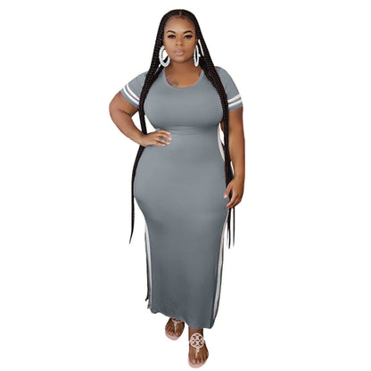 Simple But Sexy Curve Revealing Comfort Tick & Sexy Plus Size Dress