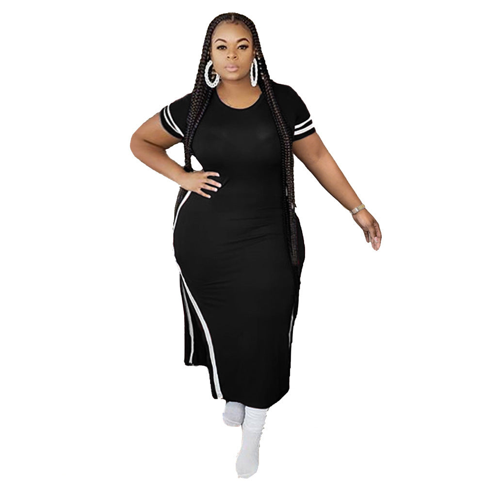 Simple But Sexy Curve Revealing Comfort Tick & Sexy Plus Size Dress