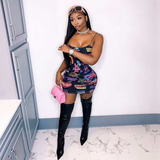 🔥Hot Girl Summer Sling Mini Dress 🔥 Sexy Club Outfit • Mini & Sexy • Life-of-the-Party Wear