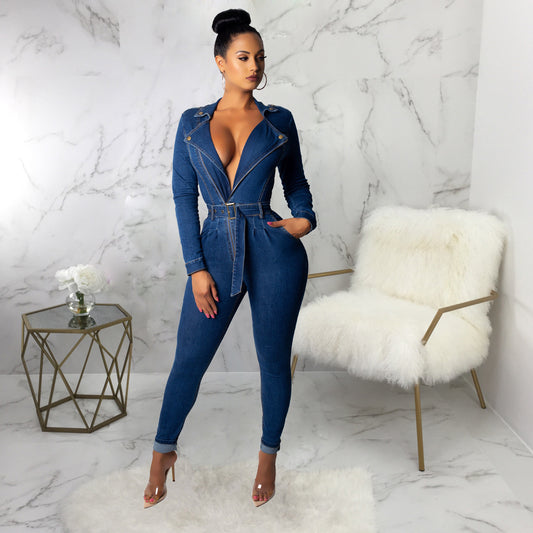 All-Denim Bodysuit – Trendy Clubwear & Streetwear Fit