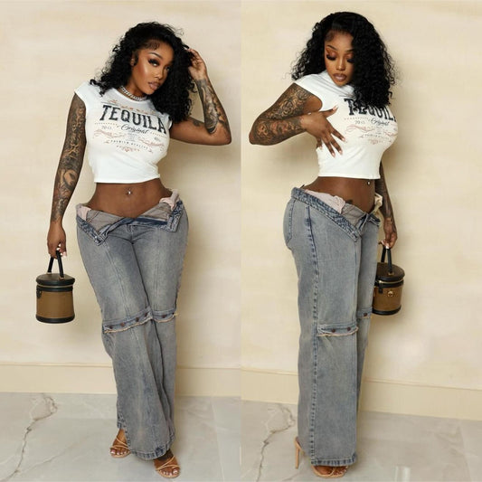 2026 New Baggy Wide Leg Jeans Women Vintage Streetwear Washed Denim Pants Grunge Basic Slouchy Trousers