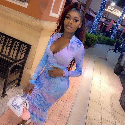 🔥 High Class Collar Zipper Bad Girl Hip Dress 🔥