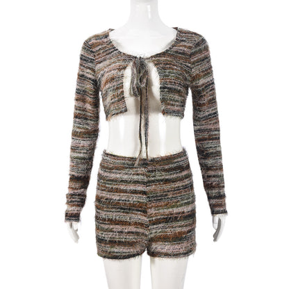 Sexy Cut-Out Co-Ord Set – Long-Sleeve Top & Curve-Hugging Bottom