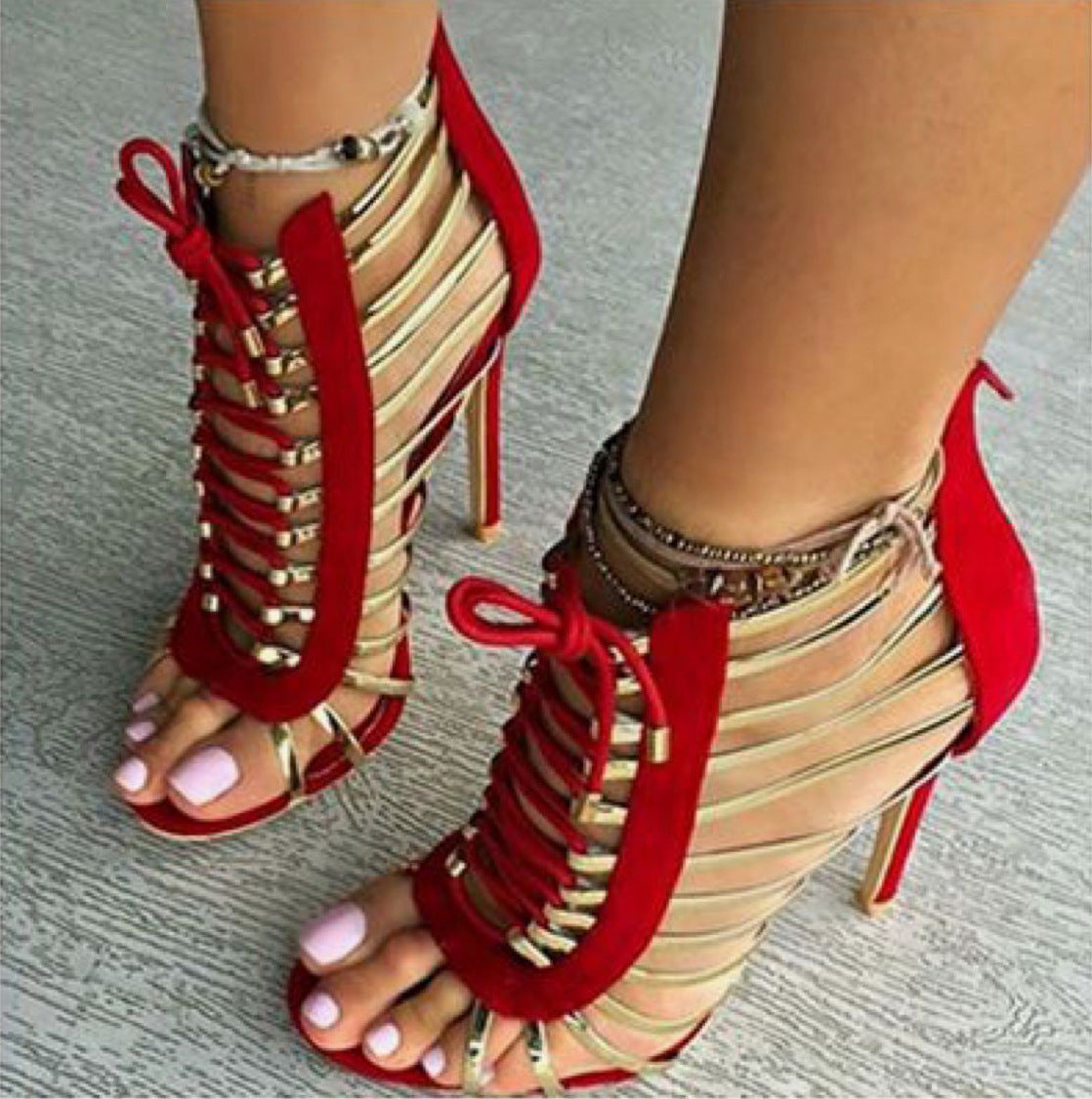 Metallic Designer stiletto sandal heels for the victory lap you deserve