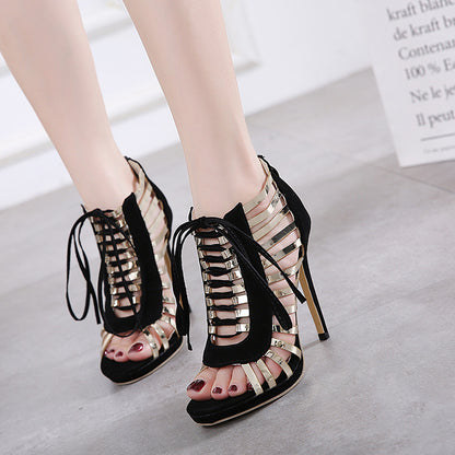 Metallic Designer stiletto sandal heels for the victory lap you deserve