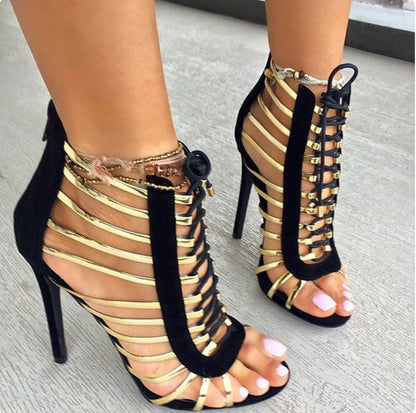 Metallic Designer stiletto sandal heels for the victory lap you deserve