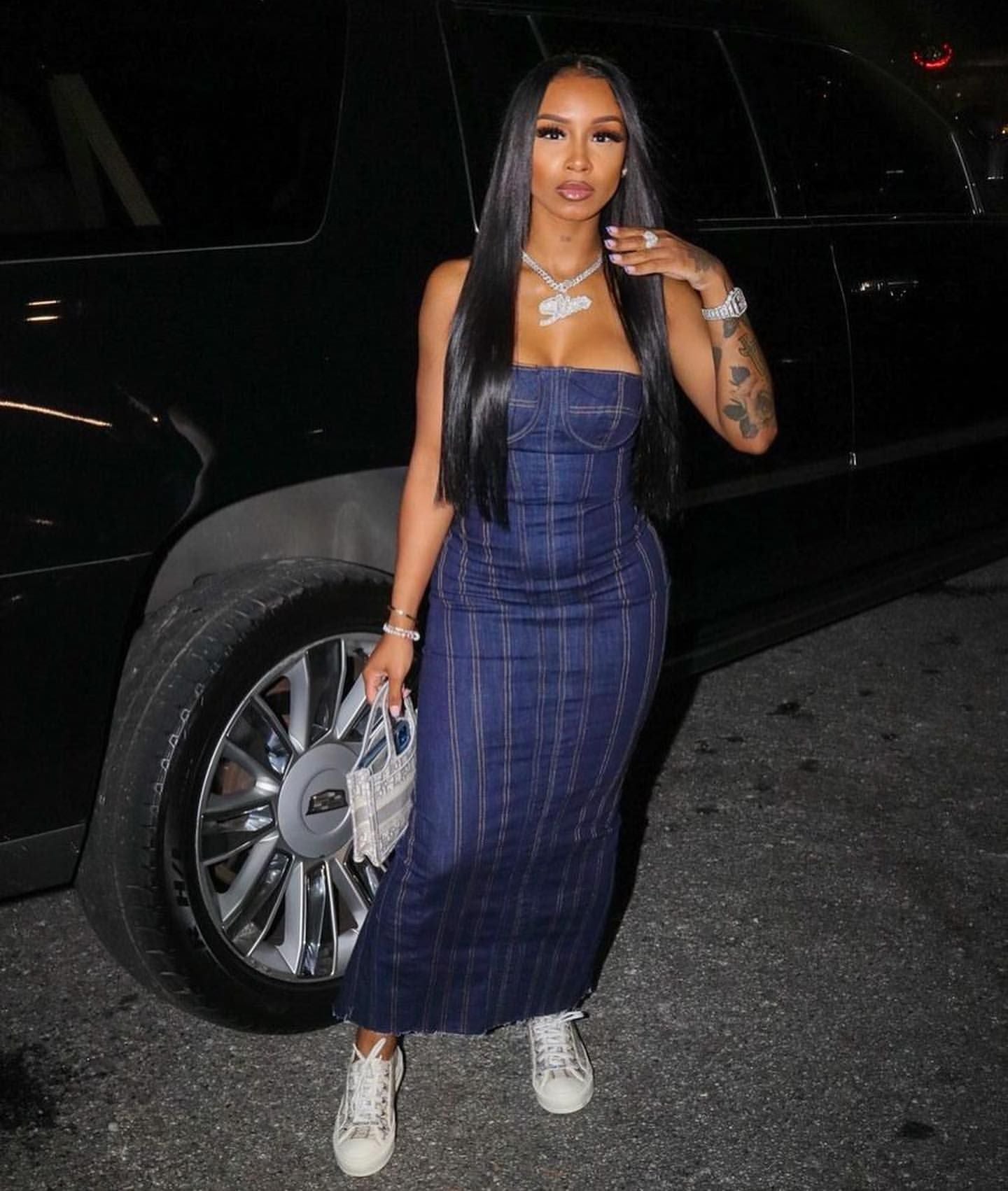 Tube Top Body Kissed Denim Dress