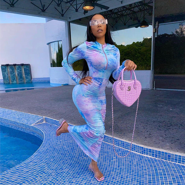 🔥 High Class Collar Zipper Bad Girl Hip Dress 🔥