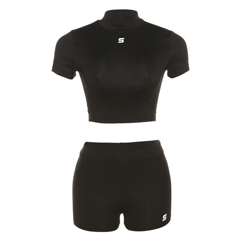 Women’s Casual Sport Suit – Compression Top & Shorts Set