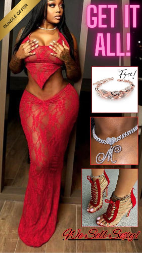 🔥Heart Snatching Goddess Bundle – Limited Time Only! 🔥 Dress • Heels • Choker and FREE Luxury Jewelry Bracelet
