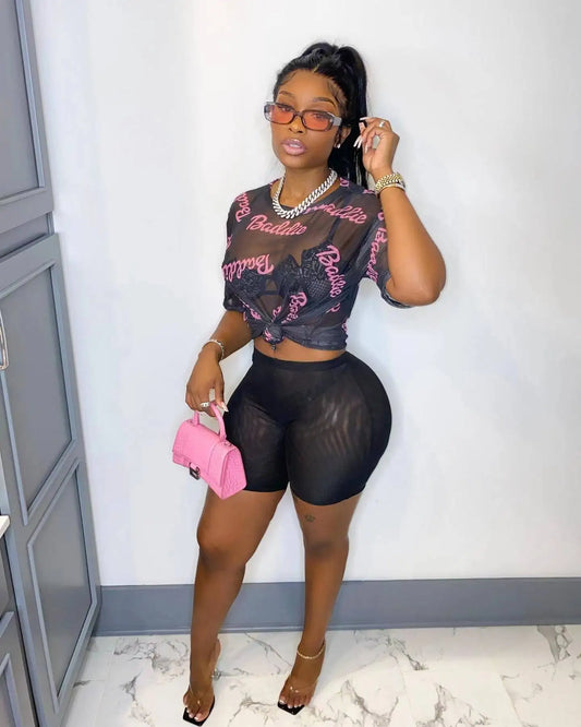 🔥 She A Baddie – Starburst Color 2-Piece Shorts Set 🔥