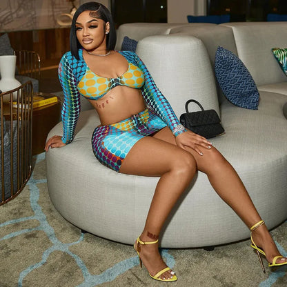 Club Hopping 2-Piece Super Sexy Crop Top & Short Skirt Set – Women’s Casual Two-Piece 💋🔥