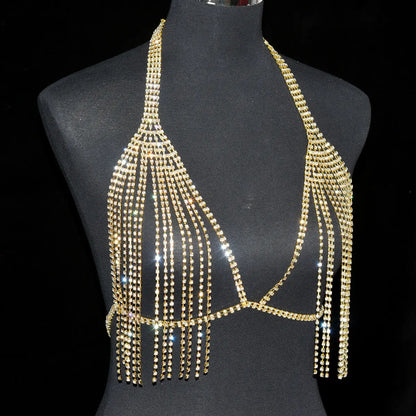 Let Her Shine Diamond Crystal Body Chain – Sparkly Rhinestone Cover-Up Jewelry 💎✨