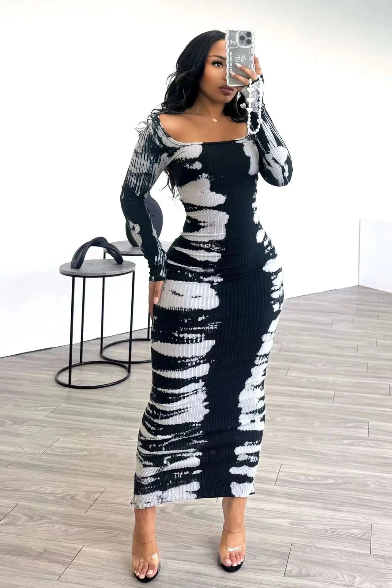 Pop Out Sexy Elegant Long-Sleeve Casual Maxi Dress 💃✨