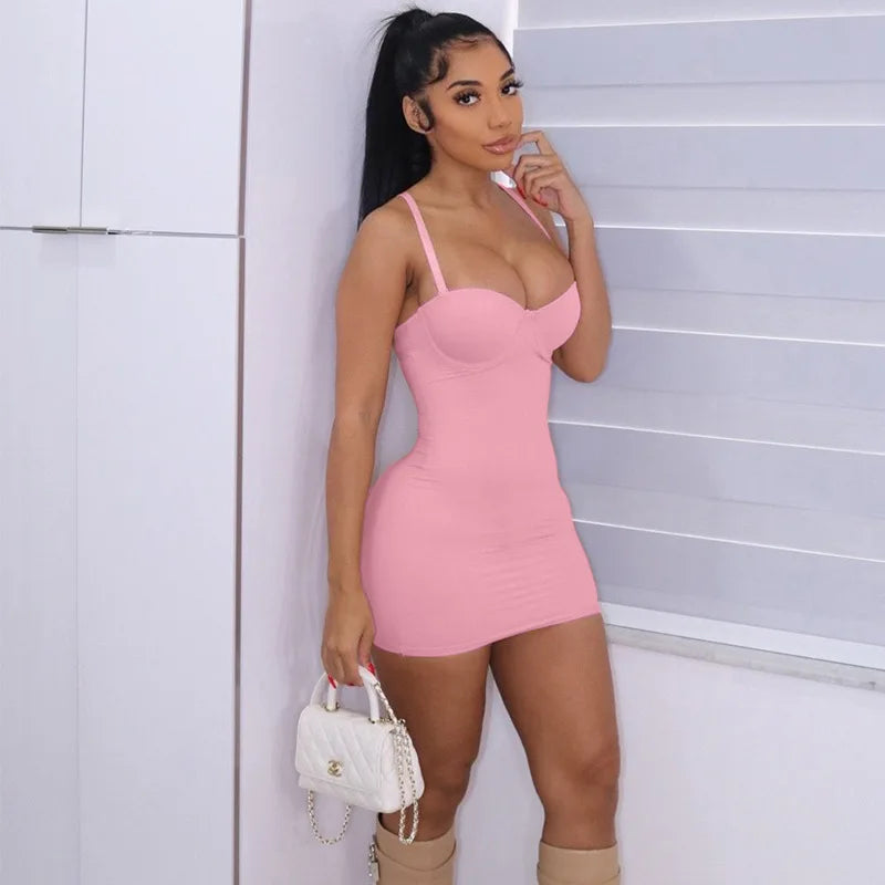 🔥 Natural Body Fashion – Sexy Halter Mini Dress 🔥