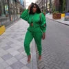Green Means Go Women’s Fall Two-Piece Set – Hollow-Out Long Pant Outfit 🍃💋
