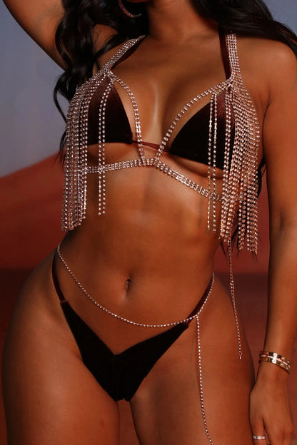 Let Her Shine Diamond Crystal Body Chain – Sparkly Rhinestone Cover-Up Jewelry 💎✨