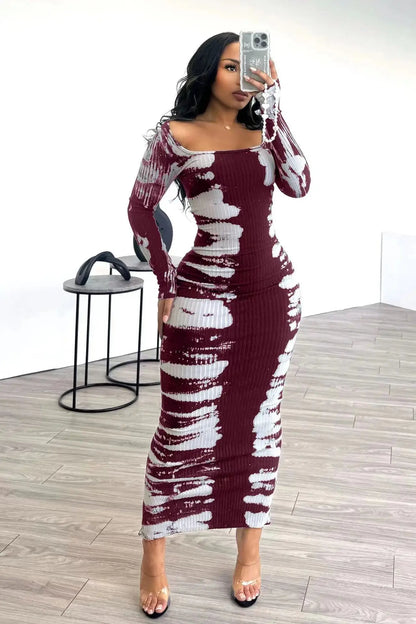 Pop Out Sexy Elegant Long-Sleeve Casual Maxi Dress 💃✨