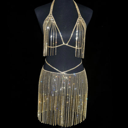 Let Her Shine Diamond Crystal Body Chain – Sparkly Rhinestone Cover-Up Jewelry 💎✨