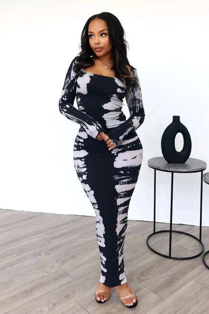 Pop Out Sexy Elegant Long-Sleeve Casual Maxi Dress 💃✨
