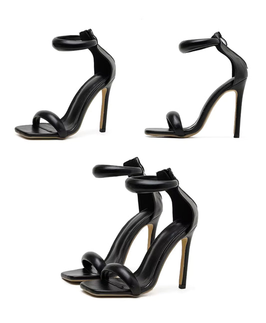 Eilyken New Design Open Toe High Heels Women Sandals Classics Ankle-Wrap Pole Dancing Zipper Stripper Ladies Sexy Shoes