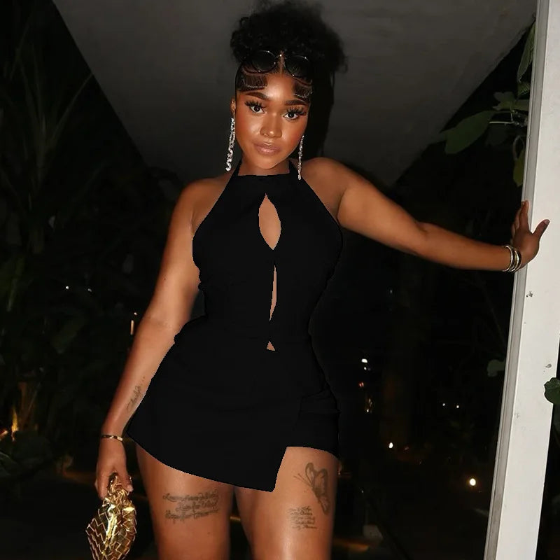 Stylish Lady White Hollow Out 2 Piece Set – 2025 Summer Collection 🤍