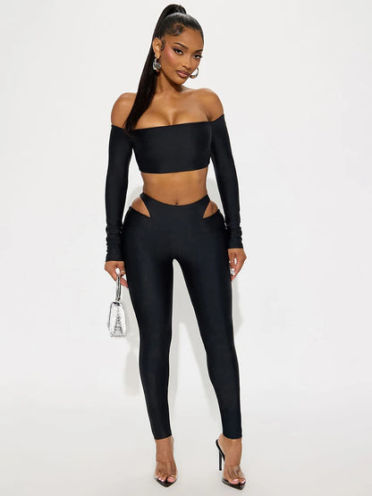 🔥 Love My Skin – Sexy 2-Piece Women’s Streetwear Set 🔥