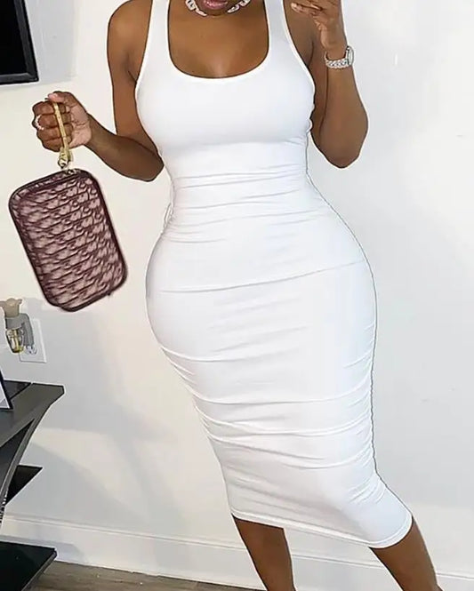 Women’s Sexy Cut-Out Lace-Up Midi Dress – Summer 2025 Collection 💋✨