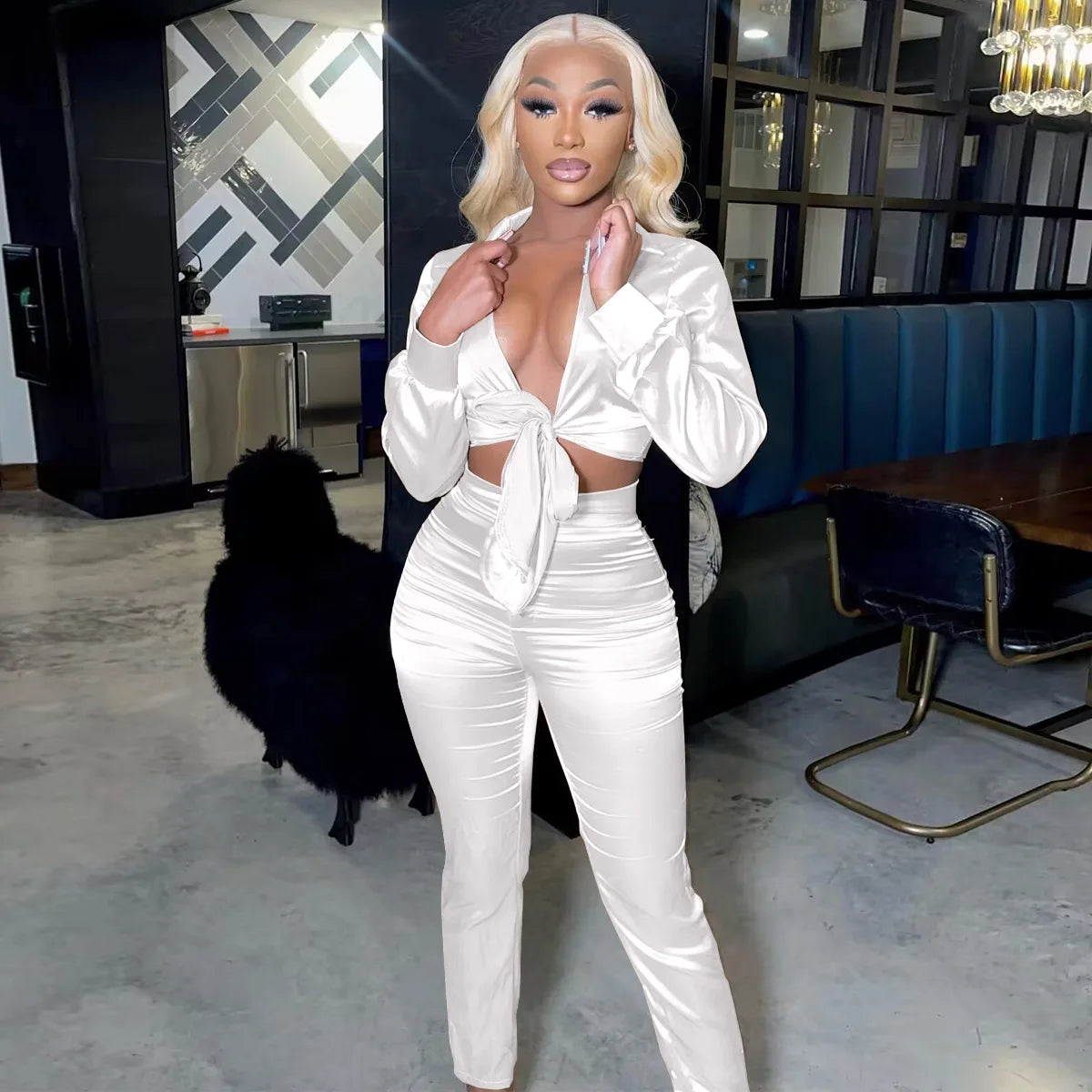 🔥 Hustle &amp; Heart – Sexy Ambition 2 Piece Pant Set for Women