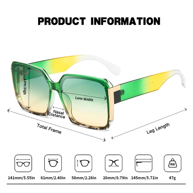 😎 Bombshell Vibes – Luxury Big-Frame Gradient Sunglasses 😎