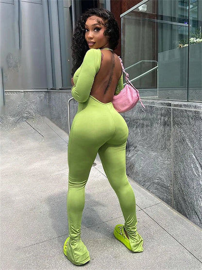 Sexy Backless Women’s Jumpsuit — One-Piece Romper Outfit