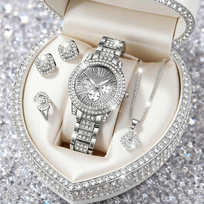 🔥 Queen of Curves Luxe Night-Out Bundle + FREE 5PCS Rhinestone Watch Jewelry Set 🔥 Limited Time • Bundle Slay • Free Luxury Gift Included