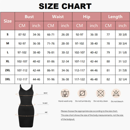 Suspender Dress Shaper Women New Slim Fit Dress Sexy Tummy Control Full Slips Breathable Body Shaper Slim S-3XL Plus Size