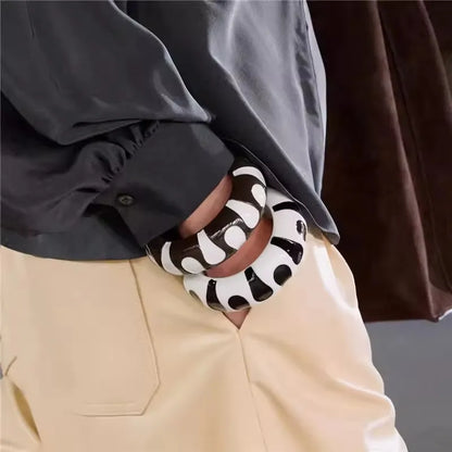 ✨ HUANZHI Fashion Geometric Resin Bracelet