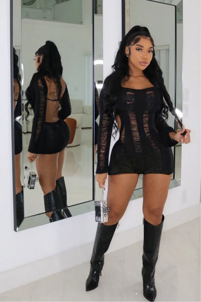 🔥 Leosoxs Rip Romper – Sexy Women’s See-Through Backless Summer Playsuit