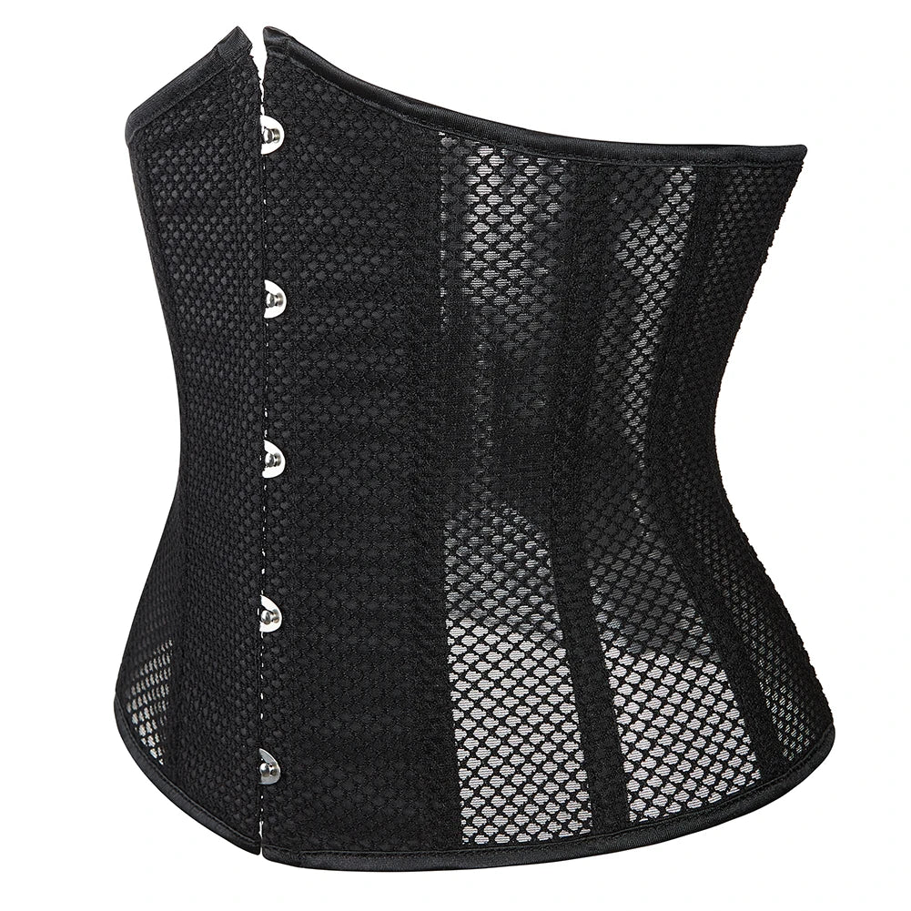 Plus Size XS to 6XL Breathable Mesh Sexy Women Corsets Waist Slimming Underbust Fajas Waist Trainer Bustier Body Shaper Corselet