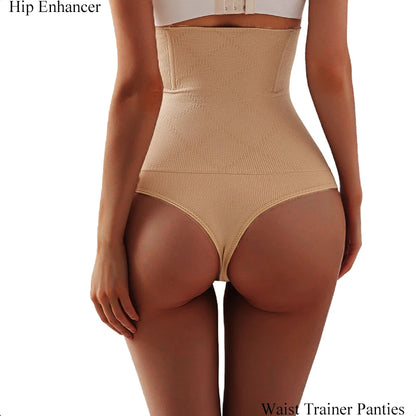Natural Body Fashions Butt Lifter Hip Enhance Panties Body Shaper Thong Underwear for Women Waist Trainer Panty Tummy Control Sexy Shapewear